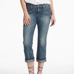 Lucky Brand Easy Rider Crop Jeans Size 12 Made In USA 98% Cotton